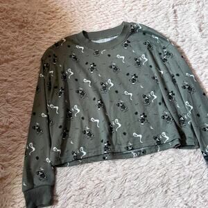 American Eagle Mickey Mouse Halloween Spooky‎ Soft Cozy Loungewear PJ Sweater